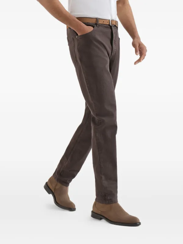 Brunello Cucinelli garment-dyed Comfort lightweight-denim