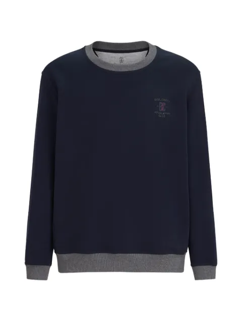 Brunello Cucinelli sweat en molleton de coton façon éponge à broderies