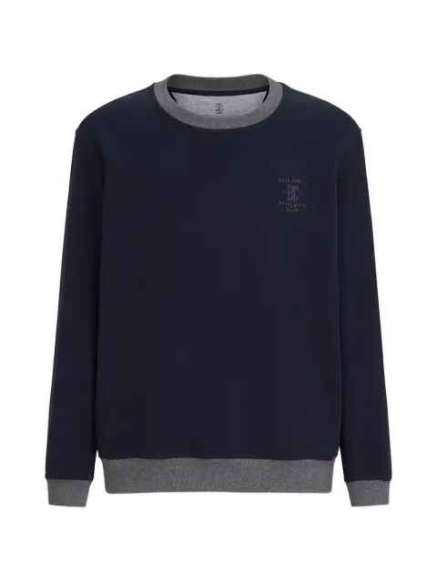 Brunello Cucinelli cotton French terry sweatshirt with embroidery