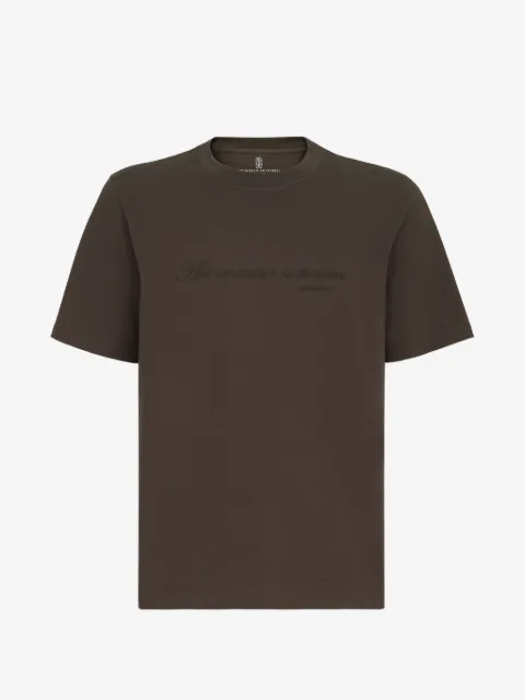 Brunello Cucinelli T-shirt with embroidery and print
