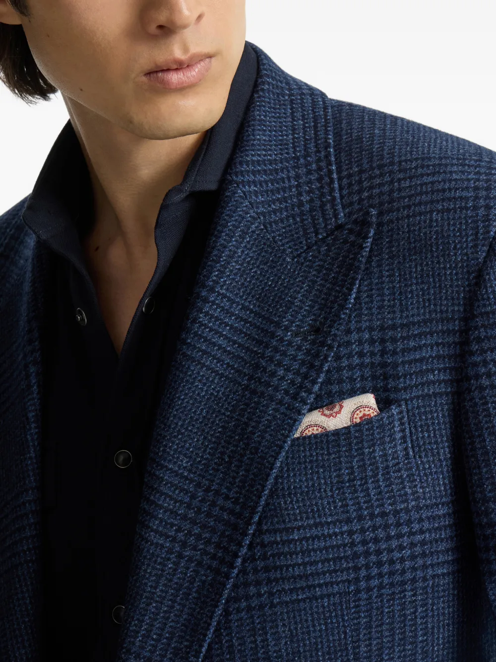 Brunello Cucinelli Zijden pochet met medaillon-design Beige