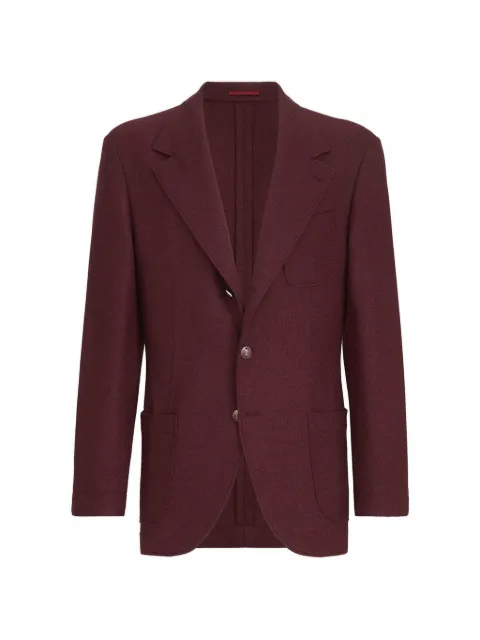 Brunello Cucinelli Blazer destrutturato con tasche applicate e bottoni in metallo