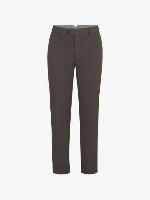 Brunello Cucinelli pantalones de corte italiano en gabardina de algodón American Pima