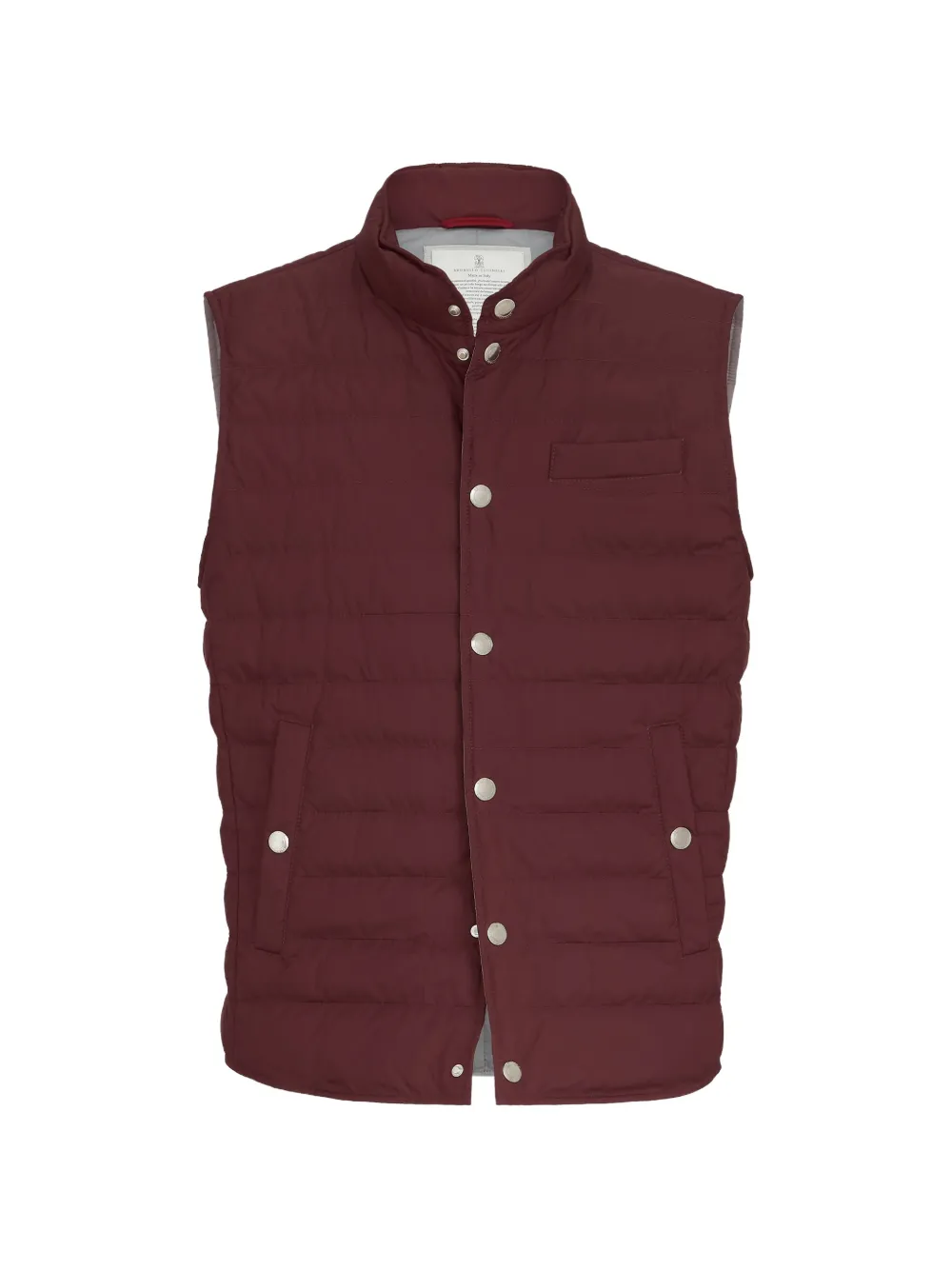 Brunello Cucinelli lightweight techno-fabric down vest - Rot