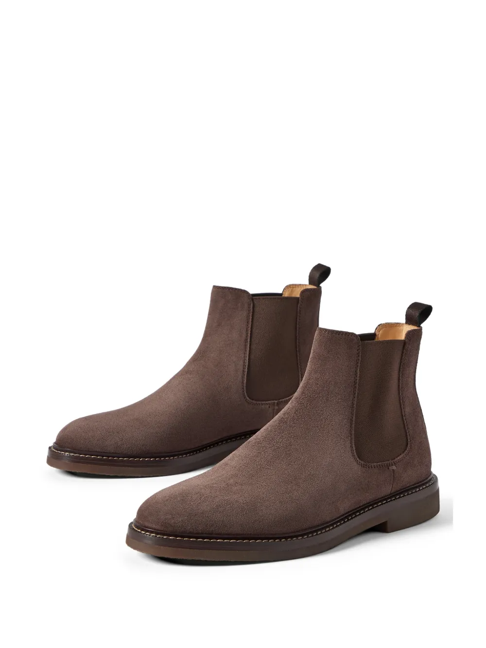 Brunello Cucinelli Suède Chelsea laarzen Bruin