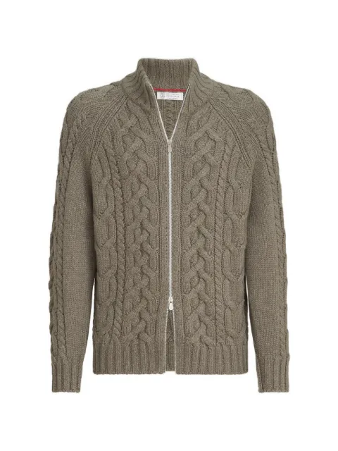 Brunello Cucinelli кашемировый кардиган фактурной вязки