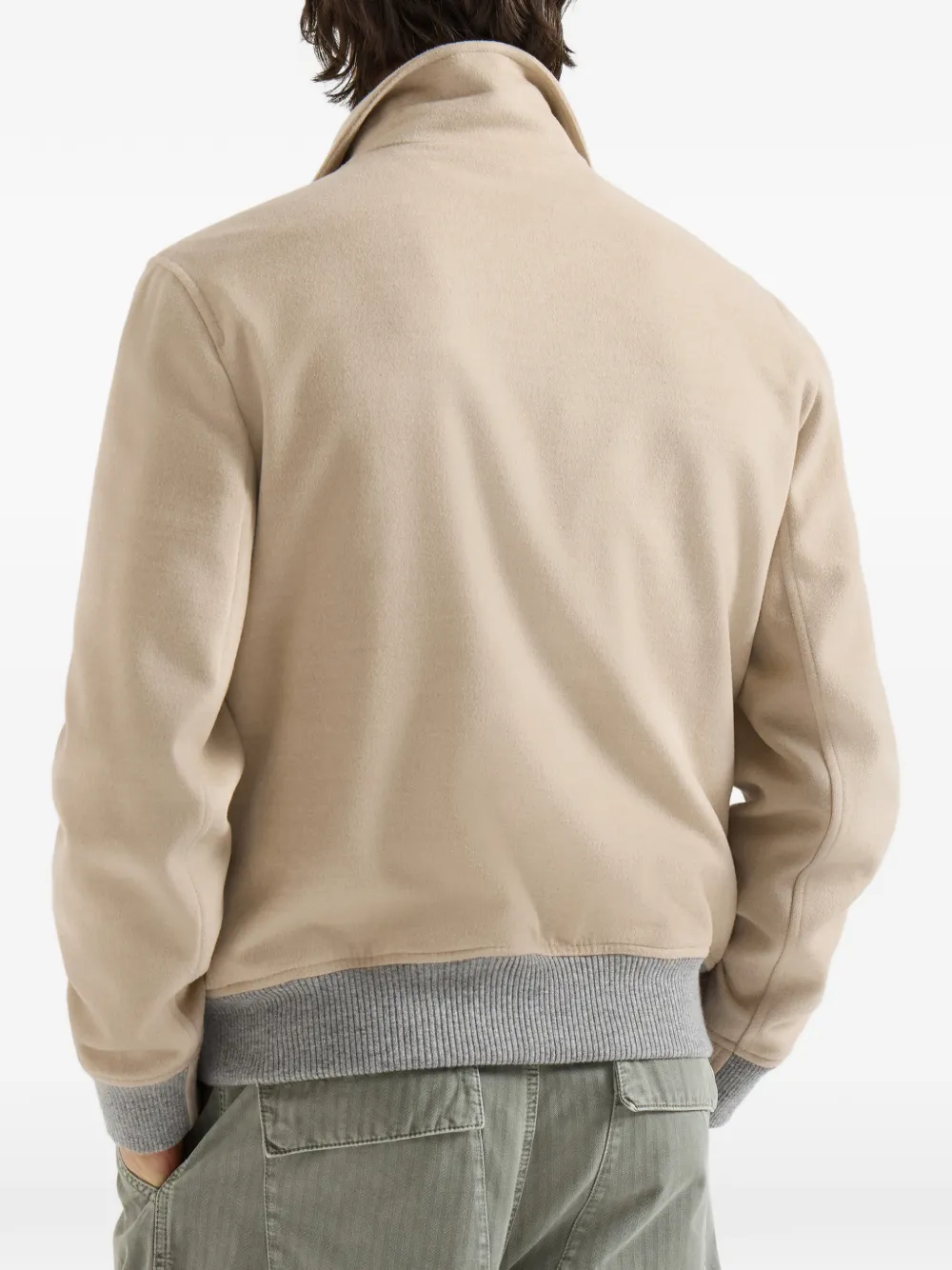 Brunello Cucinelli Lichtgewicht scheerwollen jas Beige