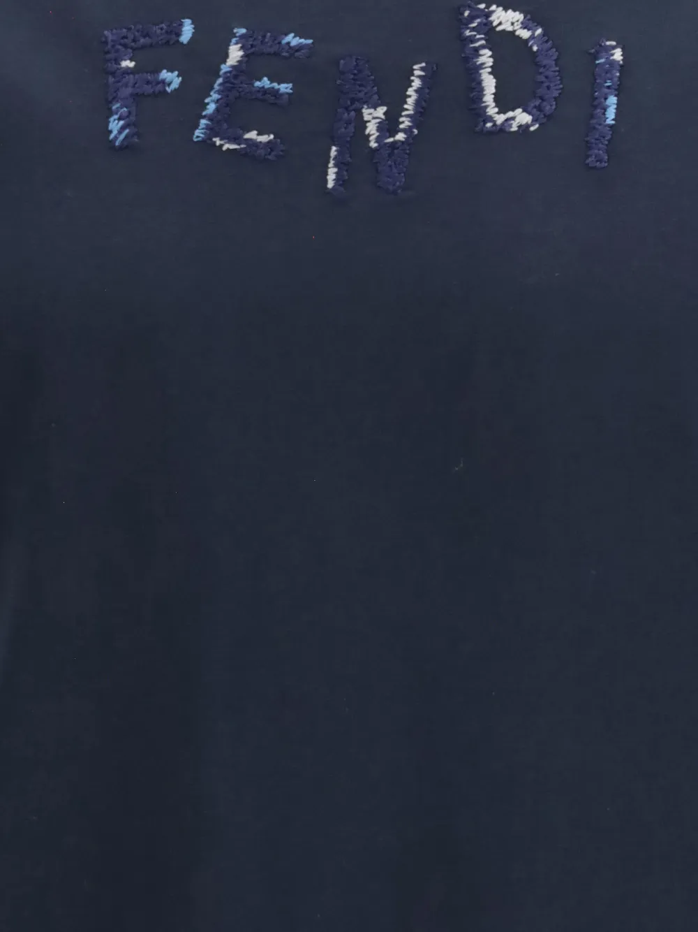 FENDI T-shirt met borduurwerk Blauw