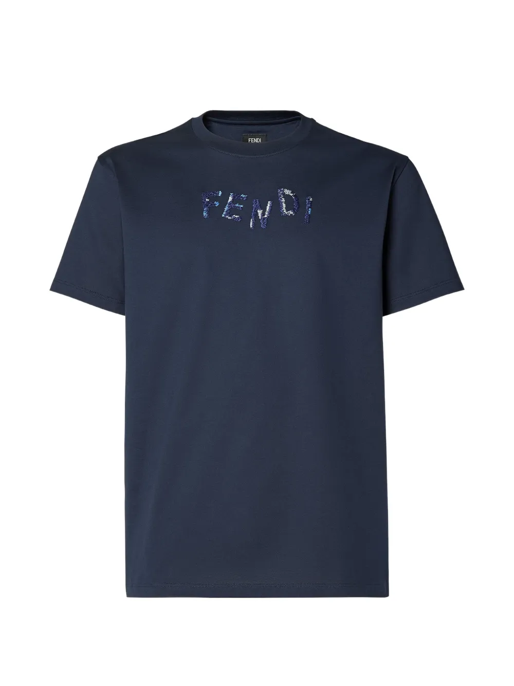 FENDI T-shirt met borduurwerk Blauw