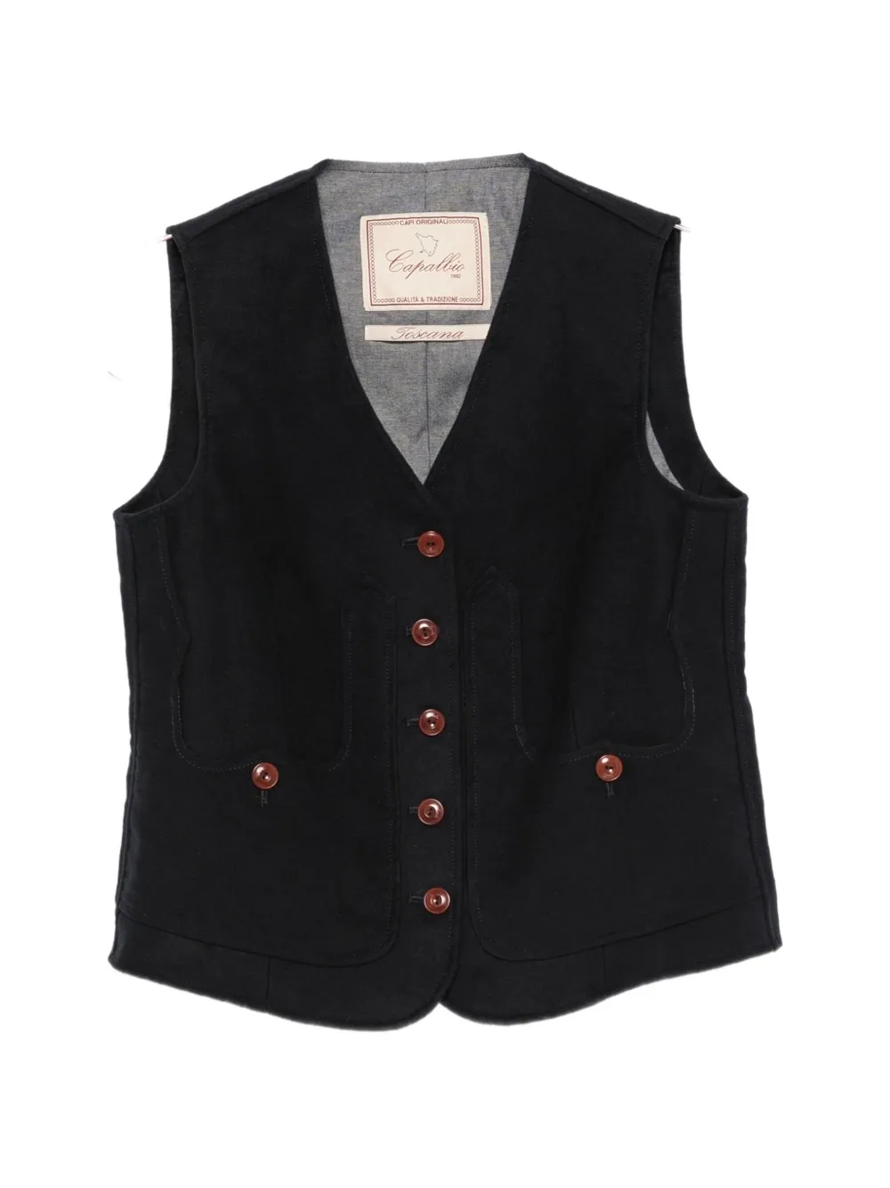 CAPALBIO Arno D button-up gilet - Blau