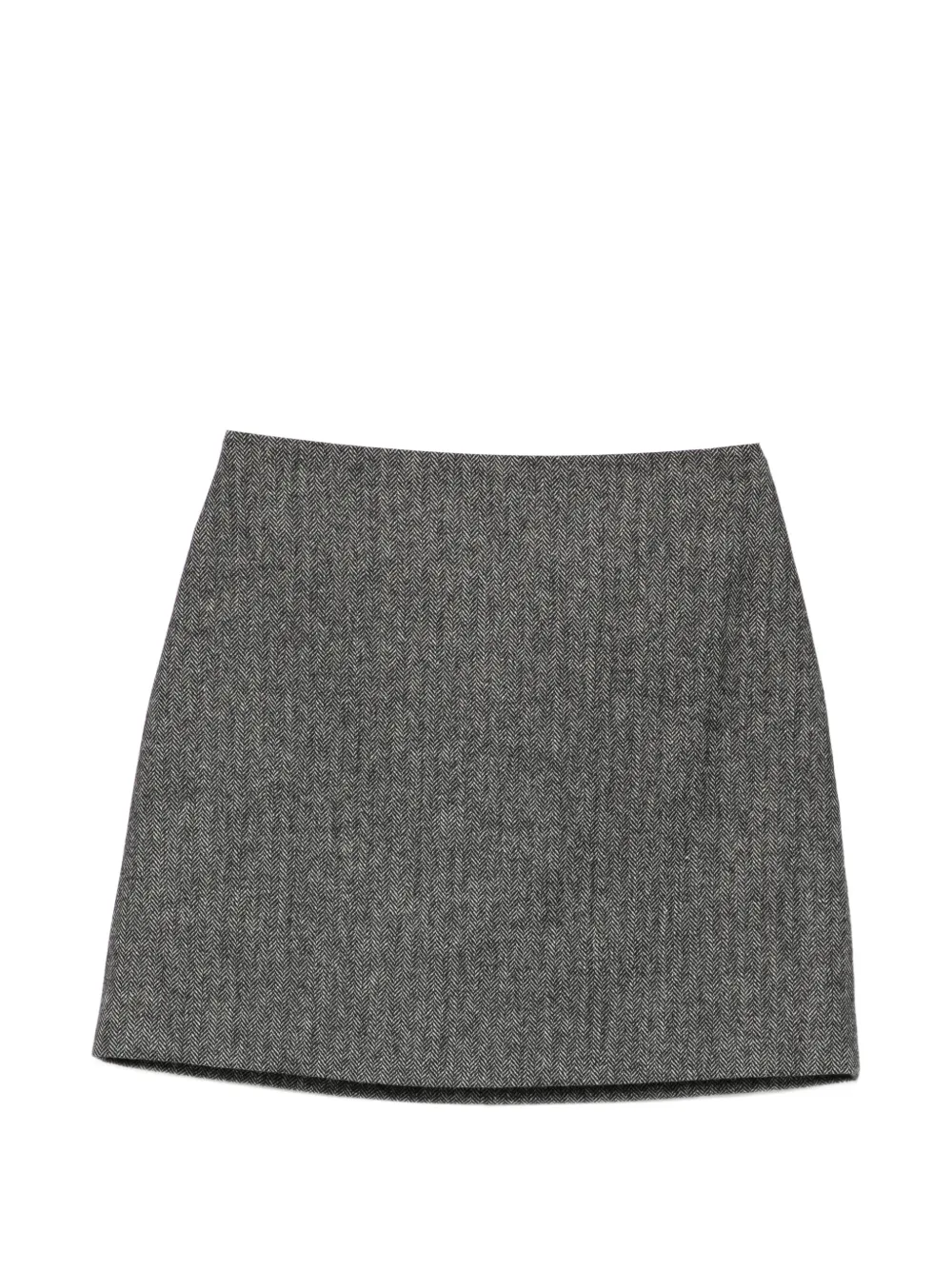 Blazé Milano herringbone-pattern mini skirt - Grigio