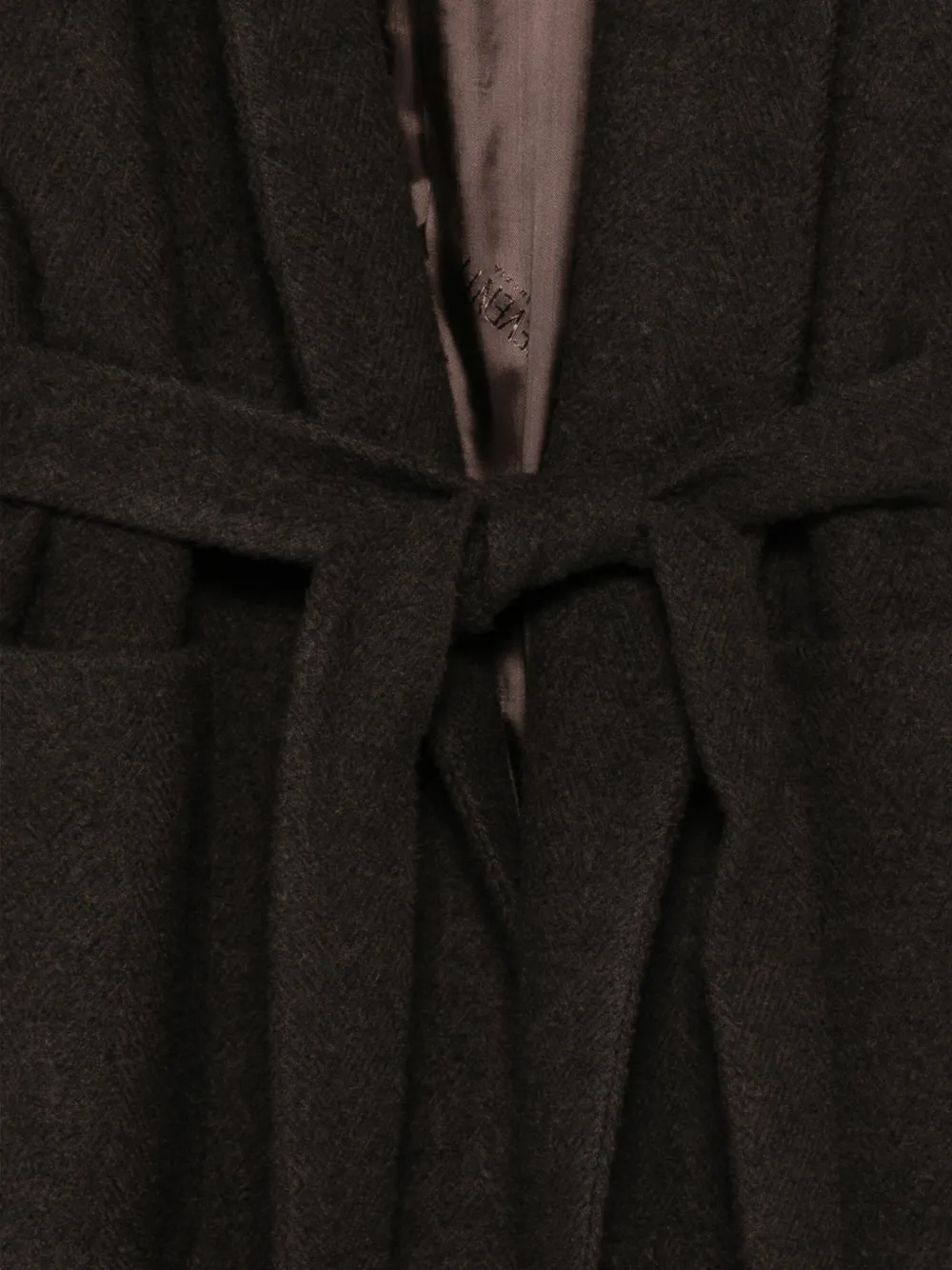 Seventy belted shawl-lapel coat Bruin