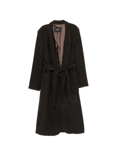 Seventy belted shawl-lapel coat
