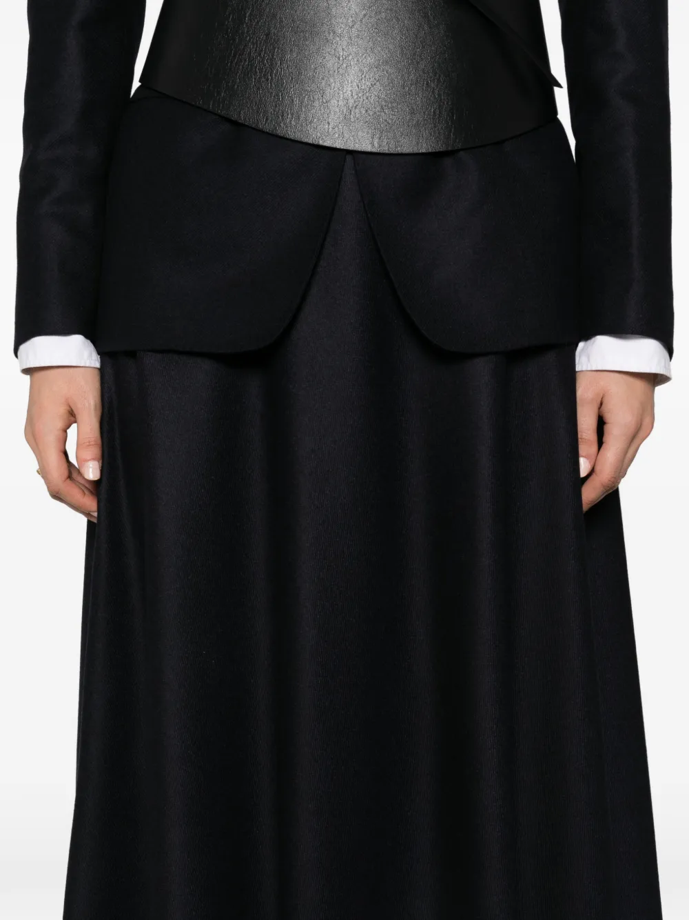 Tagliatore A-line flared midi skirt Blauw