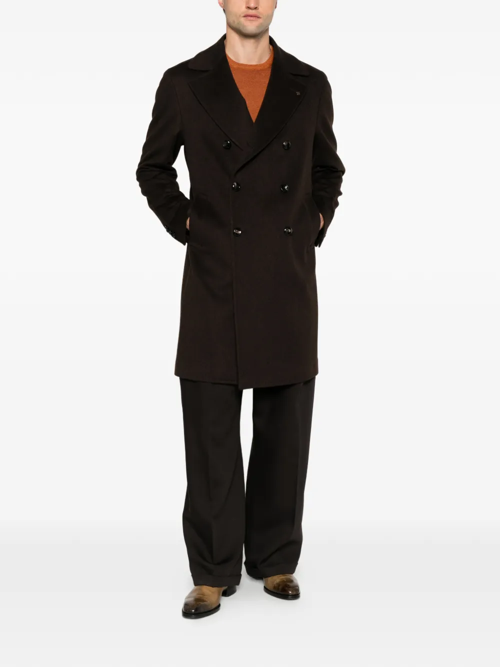 Tagliatore Arden double-breasted coat Bruin