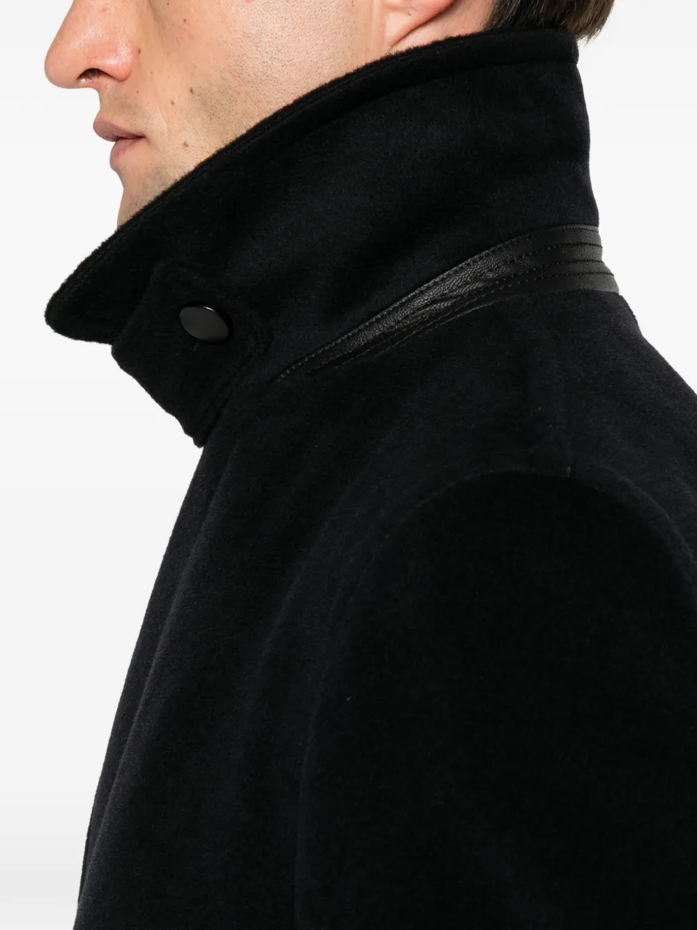 Tagliatore double-breasted wool coat Zwart