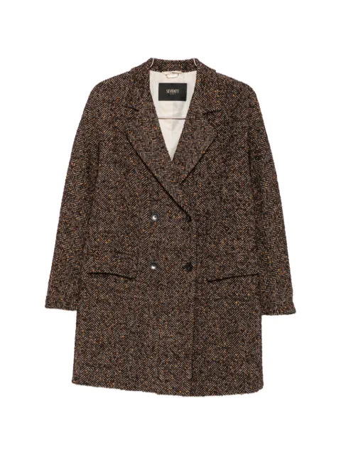Seventy herringbone double-breasted coat