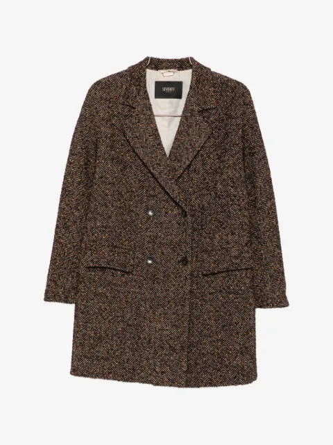 Seventy herringbone double-breasted coat
