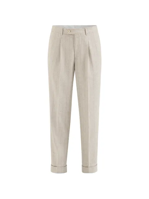 Brunello Cucinelli pinstripe pleated trousers