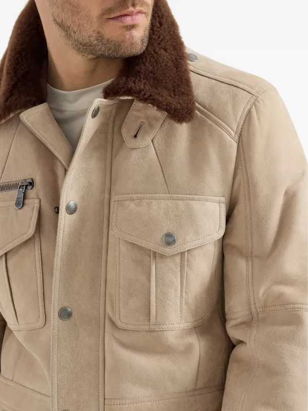 Brunello Cucinelli シアリング サファリジャケット | ニュートラル