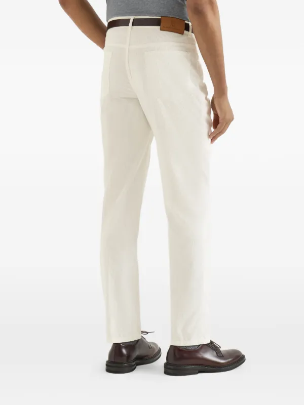 Brunello Cucinelli コーデュロイ パンツ | ホワイト | FARFETCH JP