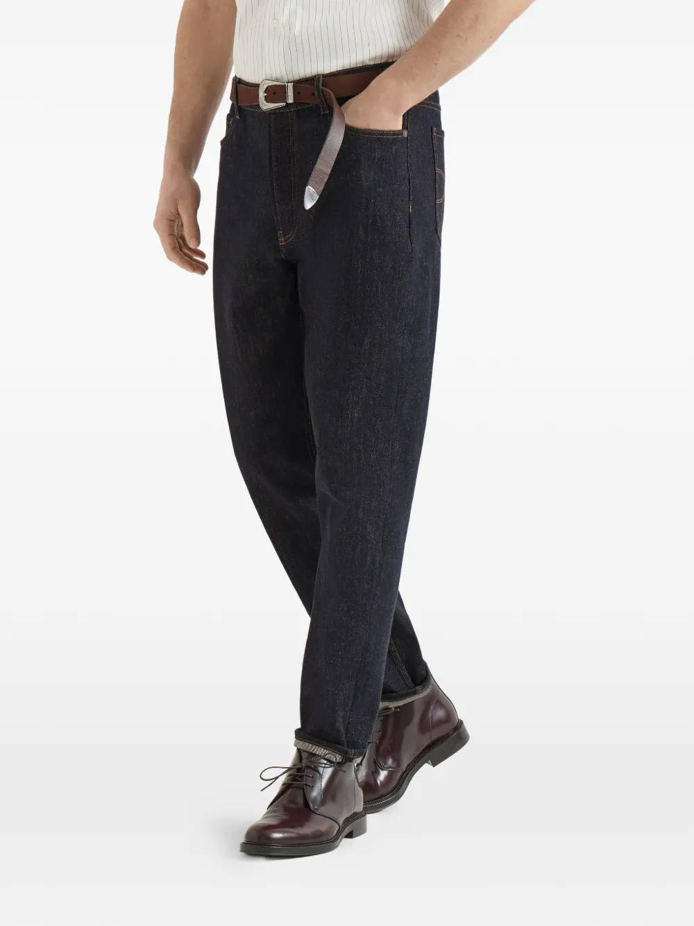 Brunello Cucinelli No-Fade denim broek Blauw
