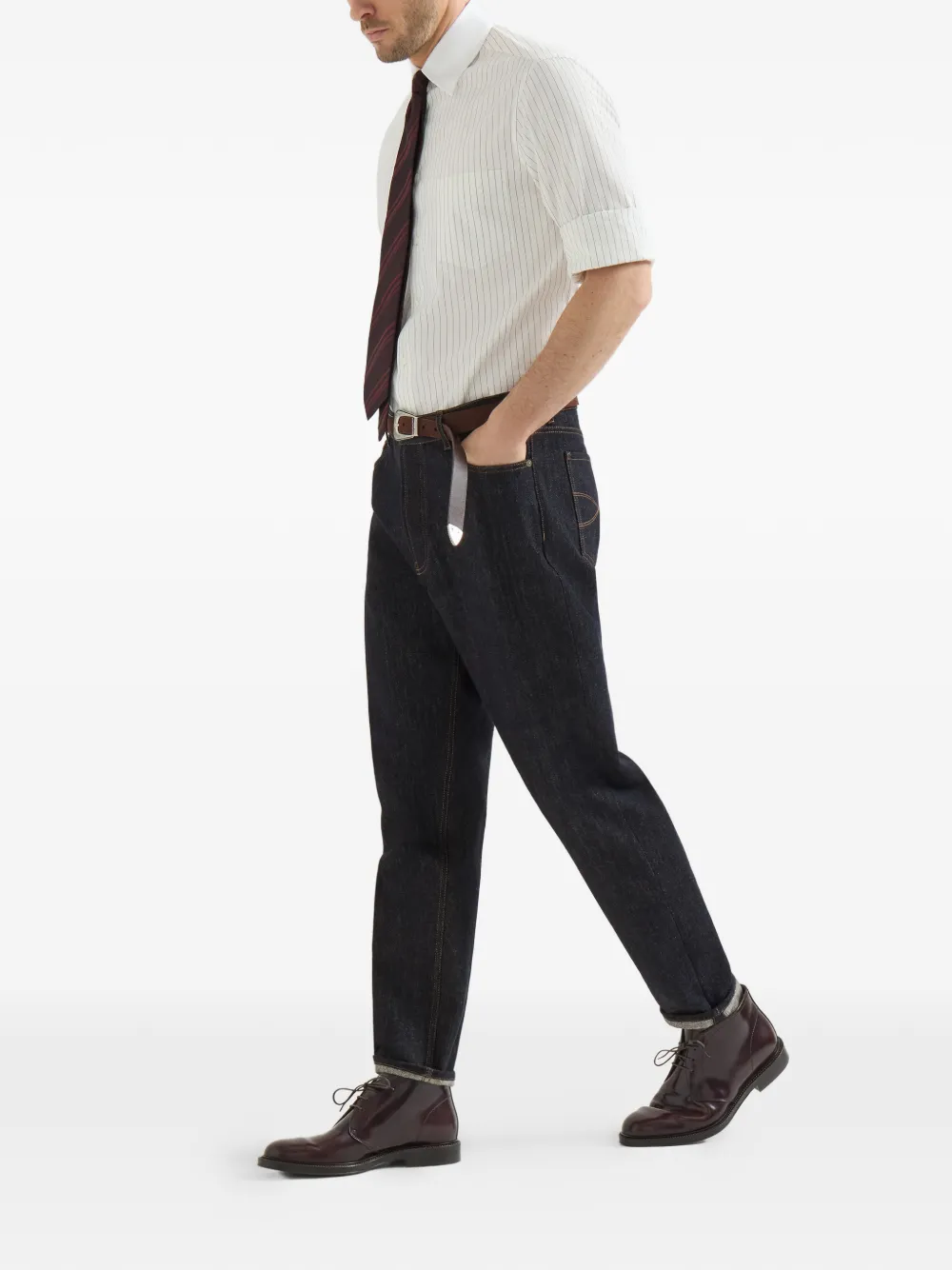 Brunello Cucinelli No-Fade denim broek Blauw