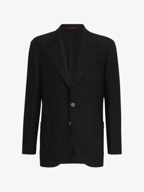 Brunello Cucinelli cashmere Panama deconstructed blazer with patch pockets