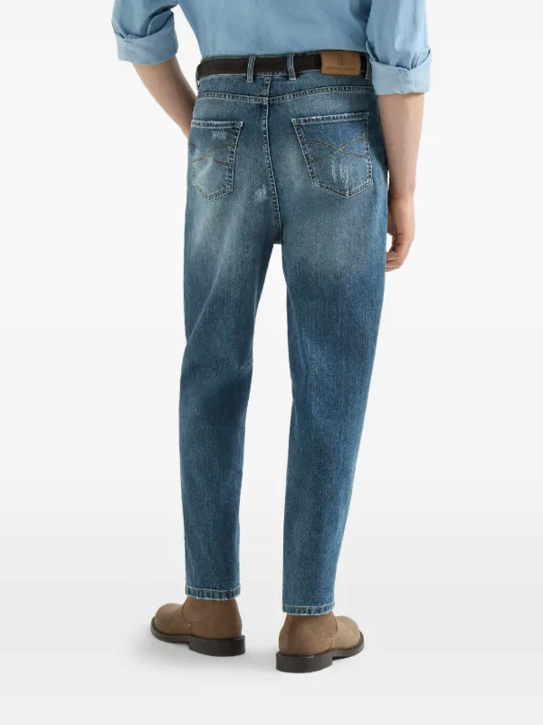 Brunello Cucinelli Comfort コットン デニムパンツ | ブルー