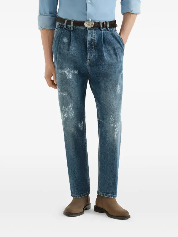 Brunello Cucinelli Comfort コットン デニムパンツ | ブルー