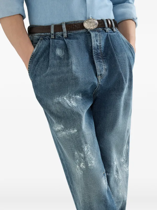 Brunello Cucinelli Comfort コットン デニムパンツ | ブルー
