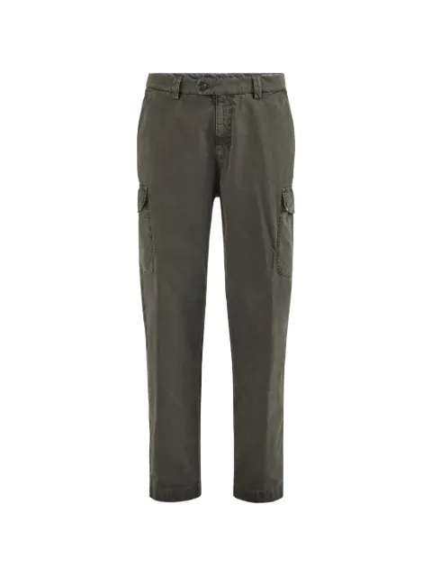 Brunello Cucinelli peached cotton gabardine trousers with cargo pockets