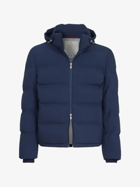 Brunello Cucinelli doudoune en nylon à coutures thermocollantes et capuche détachable