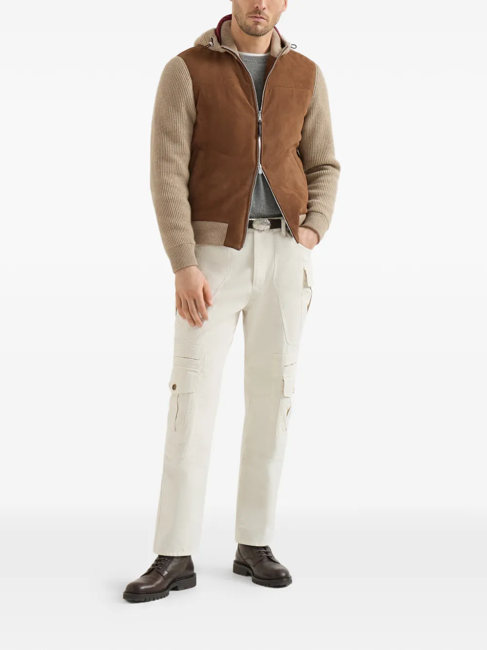 Brunello Cucinelli Bomberjack met capuchon Bruin