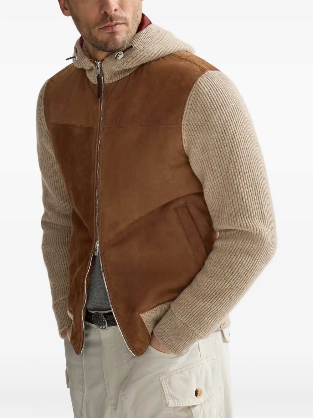 Brunello Cucinelli Bomberjack met capuchon Bruin