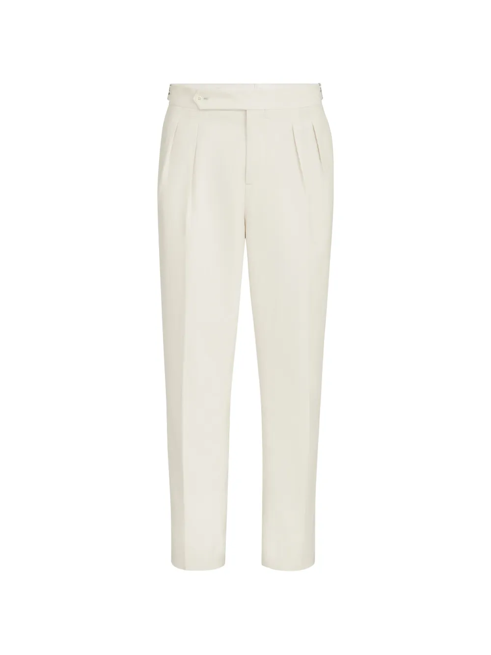 Brunello Cucinelli Sea Island cotton narrow-wale corduroy tuxedo trousers with double pleats and tabbed waistband - Toni neutri