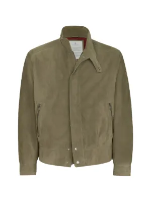ブルネロクチネリ　サファリ レザージャケット　スエード Brunello Cucinelli スエード レザーサファリジャケット | グレー