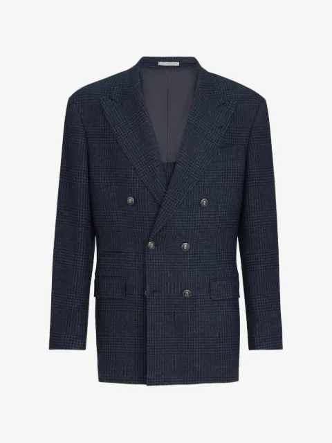 Brunello Cucinelli peaked-lapel double-breasted blazer 