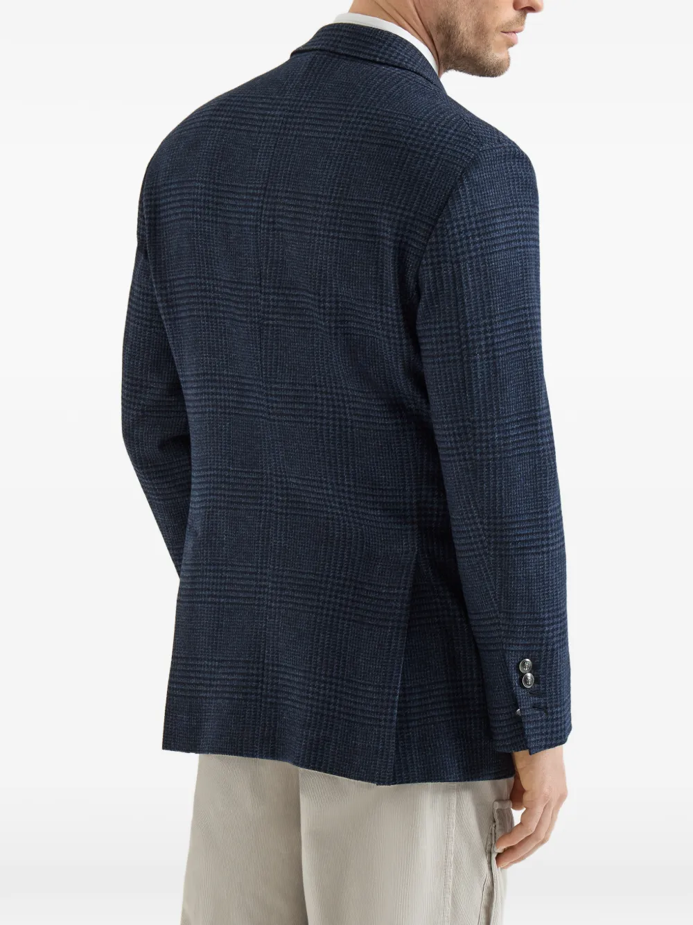 Brunello Cucinelli Blazer met dubbele rij knopen Blauw