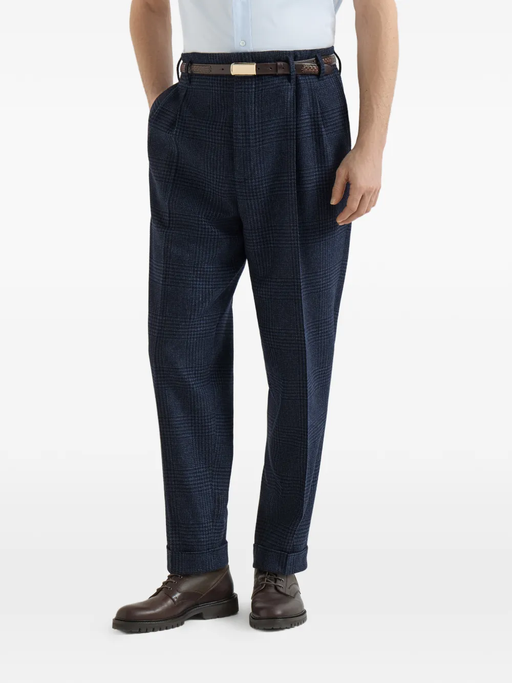 Brunello Cucinelli Geplooide broek Blauw