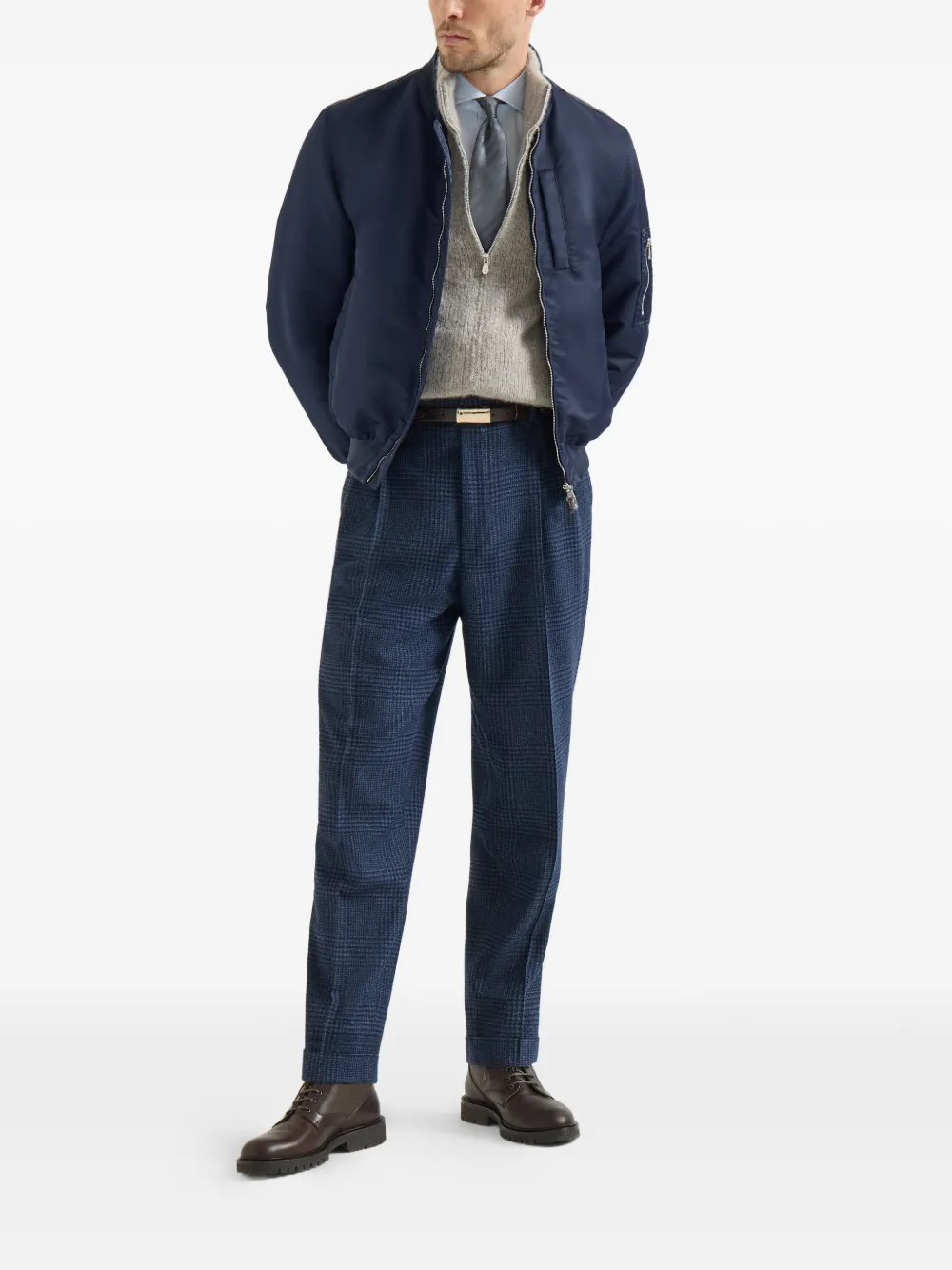 Brunello Cucinelli Geplooide broek Blauw