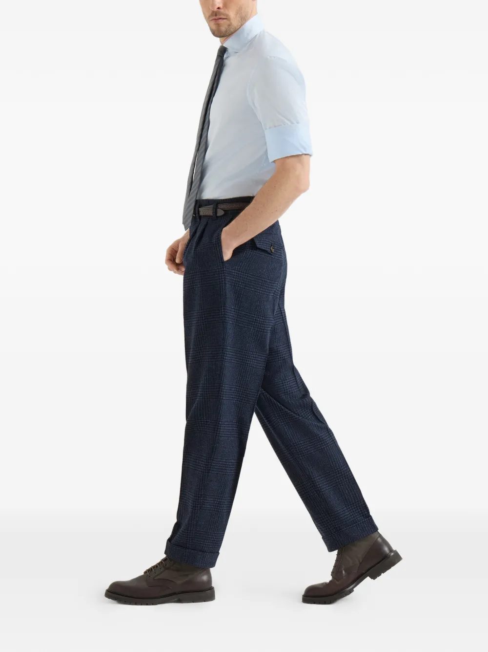Brunello Cucinelli Geplooide broek Blauw