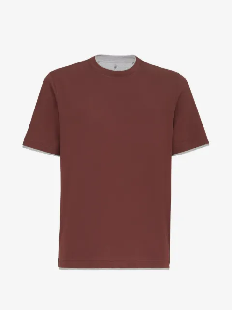 Brunello Cucinelli playera con ribete en contraste