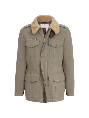 Brunello Cucinelli Suede Unlined Safari Jacket | Neutrals | FARFETCH