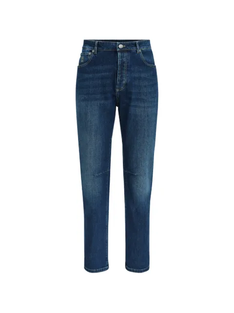 Brunello Cucinelli comfort cotton denim leisure-fit five-pocket trousers