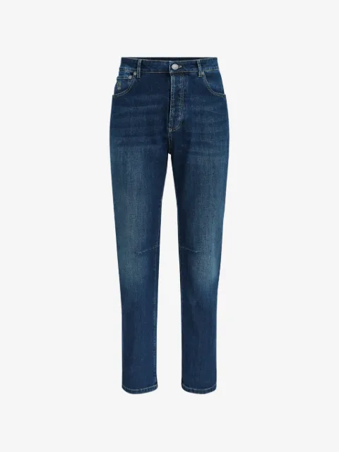Brunello Cucinelli comfort cotton denim leisure-fit five-pocket trousers