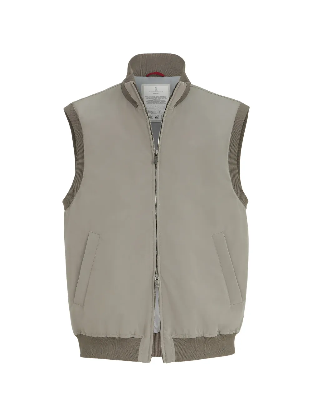 Brunello Cucinelli Gilet in nylon con imbottituta Thermore® - Grigio