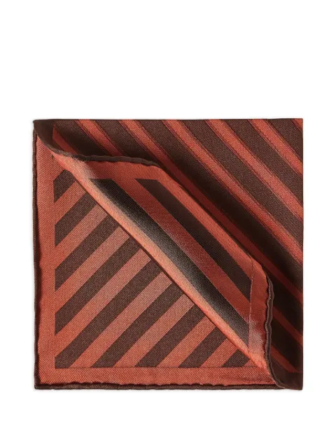 Brunello Cucinelli pañuelo de bolsillo de seda con motivo de rayas