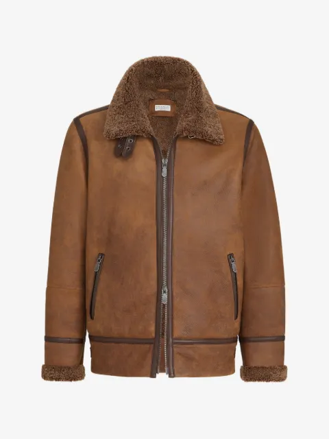 Brunello Cucinelli veste en peau de mouton retournée