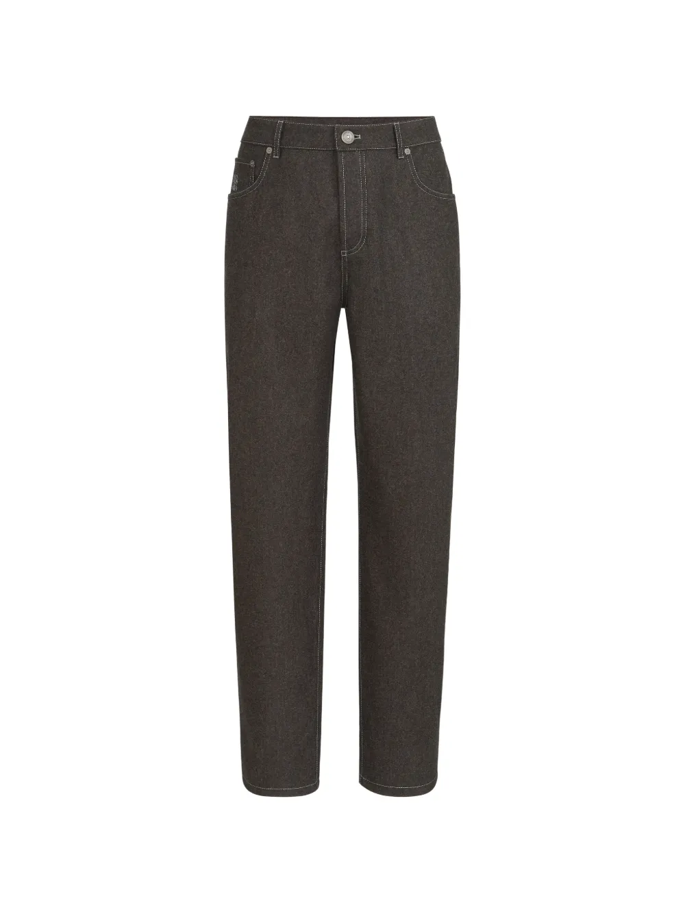 Brunello Cucinelli virgin wool flannel five-pocket trousers - Grigio